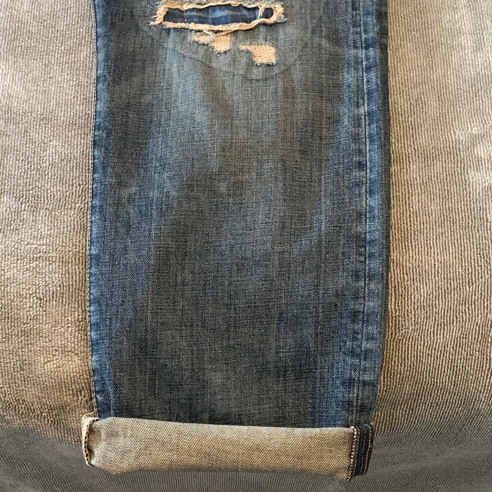 Polo by Ralph Lauren Patchwork Distressed Blue Men's Jeans - Picture 3 of 14
